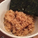 煮干そば 藍 - 炊込御飯(200円)
