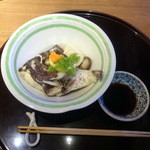 皆美館 - 夕食の鯛の頭酒蒸し