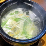 皆美館 - 朝食の湯豆腐