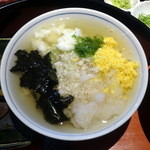 皆美館 - 朝食の鯛めしダシ投入