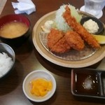 とんかつ 清水 - 海老セットランチ　税込870円