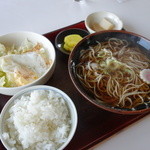 砂場道 - 平日限定のそば定食（\500税込み）