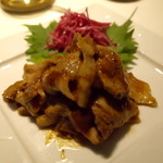 豚バラ肉のガーリックソース