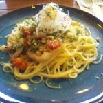 本日のパスタ（シシトウとベーコンのペペロンチーノ