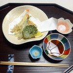 皆美館 - 夕食、天ぷら
