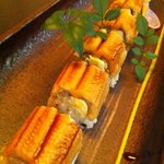 dining bar MASAKI - アナゴとクリームチーズの一本鮨