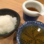 天ぷら 蕎楽亭 - 大根おろしと天つゆ