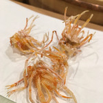 天ぷら 蕎楽亭 - 才巻海老の頭