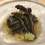 天ぷら 蕎楽亭 - わらびのお浸し