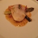 モルソー - 白イカとアスパラのフリット青唐辛子のソース