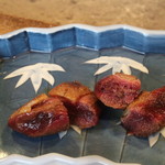 柳家 - 尾長鴨ロース焼きはかなりレア