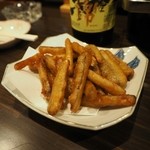 居酒屋「桜」 - リニューアル後のゴボウの天ぷらです。