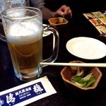 蔵元居酒屋 清龍 - 生ビール＆お通し