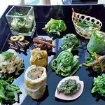 越後まつだい里山食堂 - 『山菜を楽しむ会』の料理（植物図鑑）（２０１６年５月）