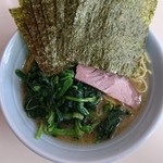 武蔵家 - ラーメン並＋ほうれん草・のり増し