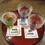 Kamameshi Furusato - 純米吟醸酒コースA❣️
      増寿泉 純米吟醸 生酒
      幻の滝 純米吟醸
      成政 山田錦 純米吟醸