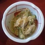 盛岡月が丘食堂 - アジと胡瓜の酢和え
