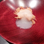 すず木 - 生桜海老のかき揚げ、新玉ねぎのソース(2016/5)