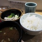 米処 さらさ - ごはんに味噌汁