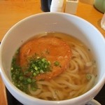 万平 - とり軟骨丸天うどん　580円