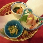 hoterukoushou - 竹籠前菜