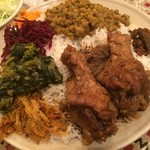 スリランカ料理 ラサハラ - ポヤデーSP
            ベジ＋ミート(チキン)プレート大盛