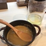 鶏と魚介らぁ麺komugi - スープ割り