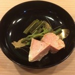 うを徳 - 秋田 蕨 + 宮城 鮟肝