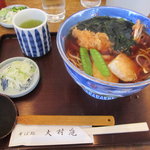 大村庵 - 天ぷら蕎麦（揚げ餅トッピング）