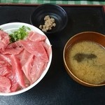 まぐろレストラン - 本マグロ中トロ丼定食１５８０円(201605)