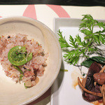 お焦げと春のこごみ嬉しい〜♬