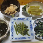 ・・・ - 先付　小鉢５種