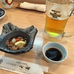 いけす割烹 心誠  - 生とナマコ酢。