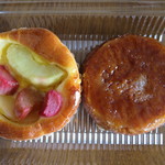 フランス人の店　ボー・スィエル - ＜2016年5月＞クイニーアマン　216円、りんごとルバーブ　194円