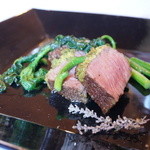 アル・ケッチァーノ - 羽黒の羊料理・・だだ茶豆を餌にした臭みの少ない羊で、なかでも背肉はほとんど臭みが無い。