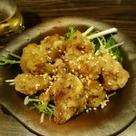 炭火焼鶏Ryo - 砂肝ポン酢、これも美味しかった！