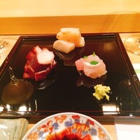 鮨まつもと - たいら貝、タイ、タコ