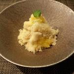 Calme Elan 神楽坂 - 加賀棒茶とグレープフルーツのグラニテ。