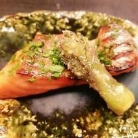 麻布十番 ふくだ - 鱒の木の芽焼きと、天然たらの芽の天婦羅