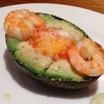 Avocado and shrimp bake