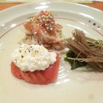 日本料理 たかむら - アメーラトマト、毛ガニ、芹