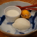 炭火割烹 蔓ききょう - 酒粕アイス