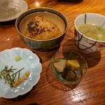 炭火割烹 蔓ききょう - 焼きおにぎり・鶏スープ