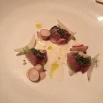 フレンチ サクラ - 氷見産アジのカルパッチョ