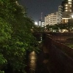 guddomu-nkakougetsuen - 夜の目黒川  日の出橋からの風景
                駅から橋を渡り右奥(写真では左奥)にあります♪