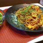 ダイニングエム - 筍とほたるイカのトマトソースパスタランチ