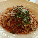 La Brianza - 【ローマ風トマトとパンチェッタのスパゲティ】
      
      