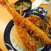 北新地 天富 - 海老天丼1000円