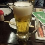 h Teppanyaki Wasshoi Xtsu - 生ビール（アサヒスーパードライ）