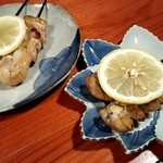 会津 田舎家 - 焼き鳥のねぎまと会津地鶏のぼんじり(2016.05)